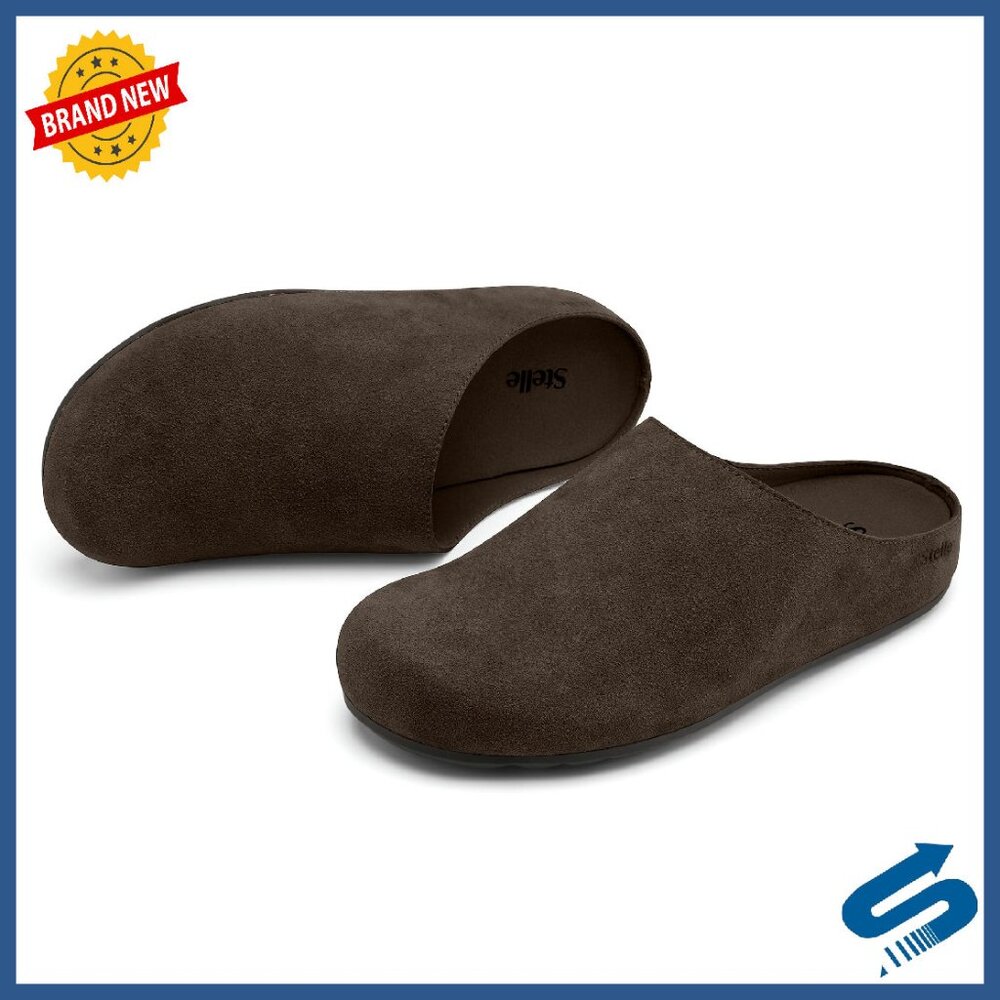 Arch Support Clogs Slip-On Sandals Suede Cork Footbed Non-Slip
